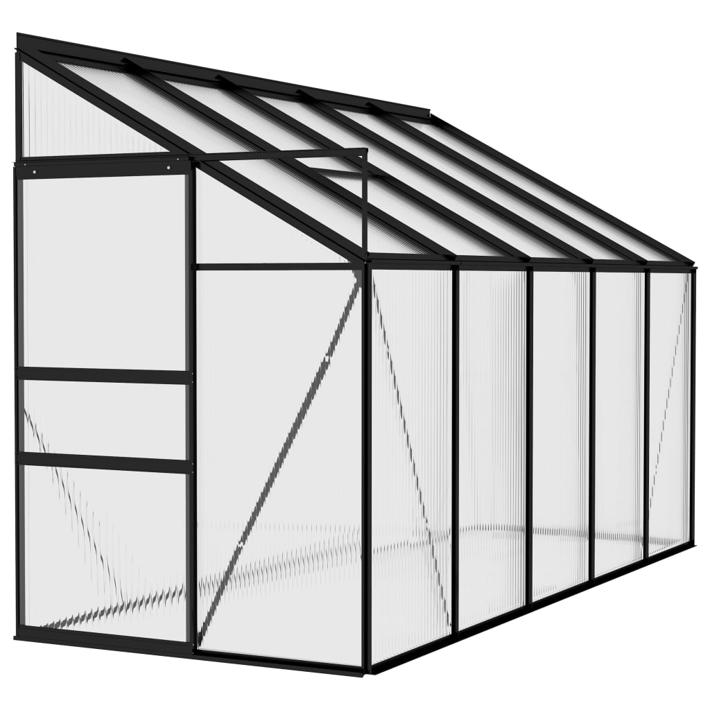 VIDAXL -Gewächshaus 6,23 m³ Aluminium Anthrazit -ausgelöst
