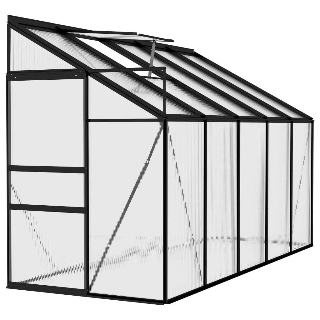 VIDAXL -Gewächshaus 6,23 m³ Aluminium Anthrazit -ausgelöst