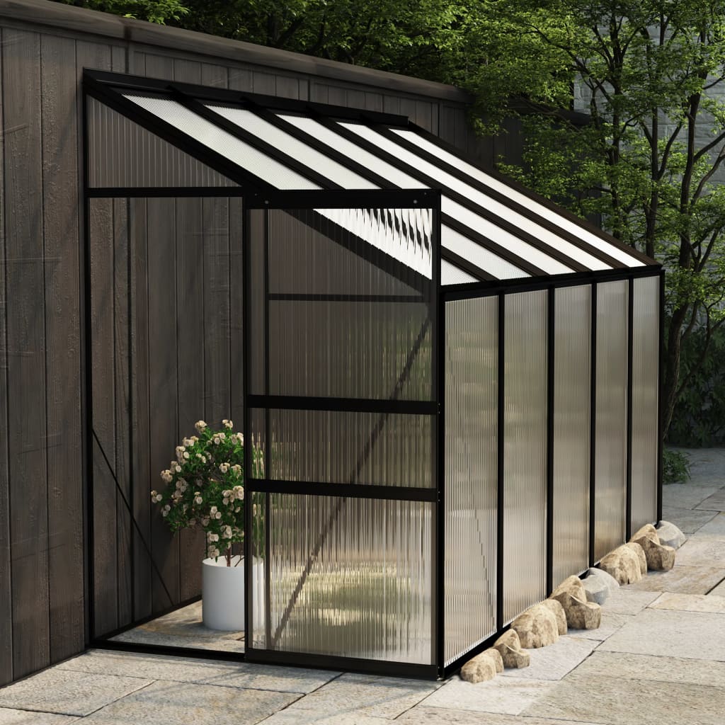 VIDAXL -Gewächshaus 6,23 m³ Aluminium Anthrazit -ausgelöst