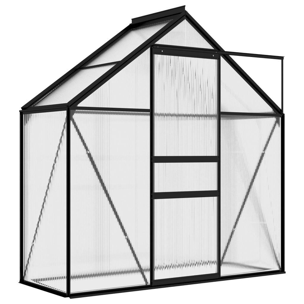 Vidaxl Tuinkas 1,33 m² Aluminium -Anthrazit -ausgelöst