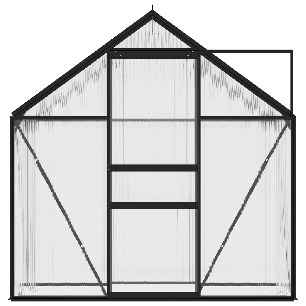 Vidaxl Tuinkas 1,33 m² Aluminium -Anthrazit -ausgelöst