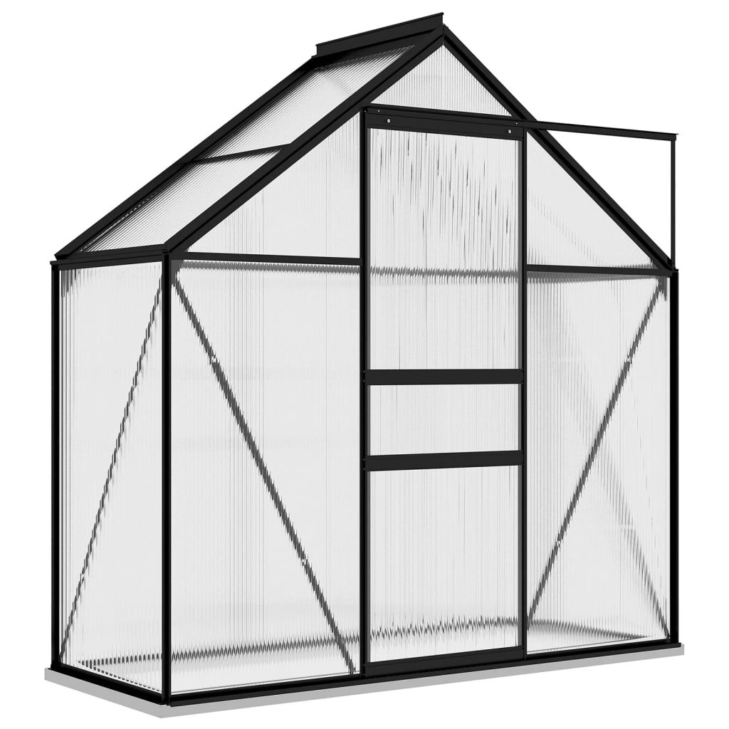 Vidaxl Tuinkas 1,33 m² Aluminium -Anthrazit -ausgelöst