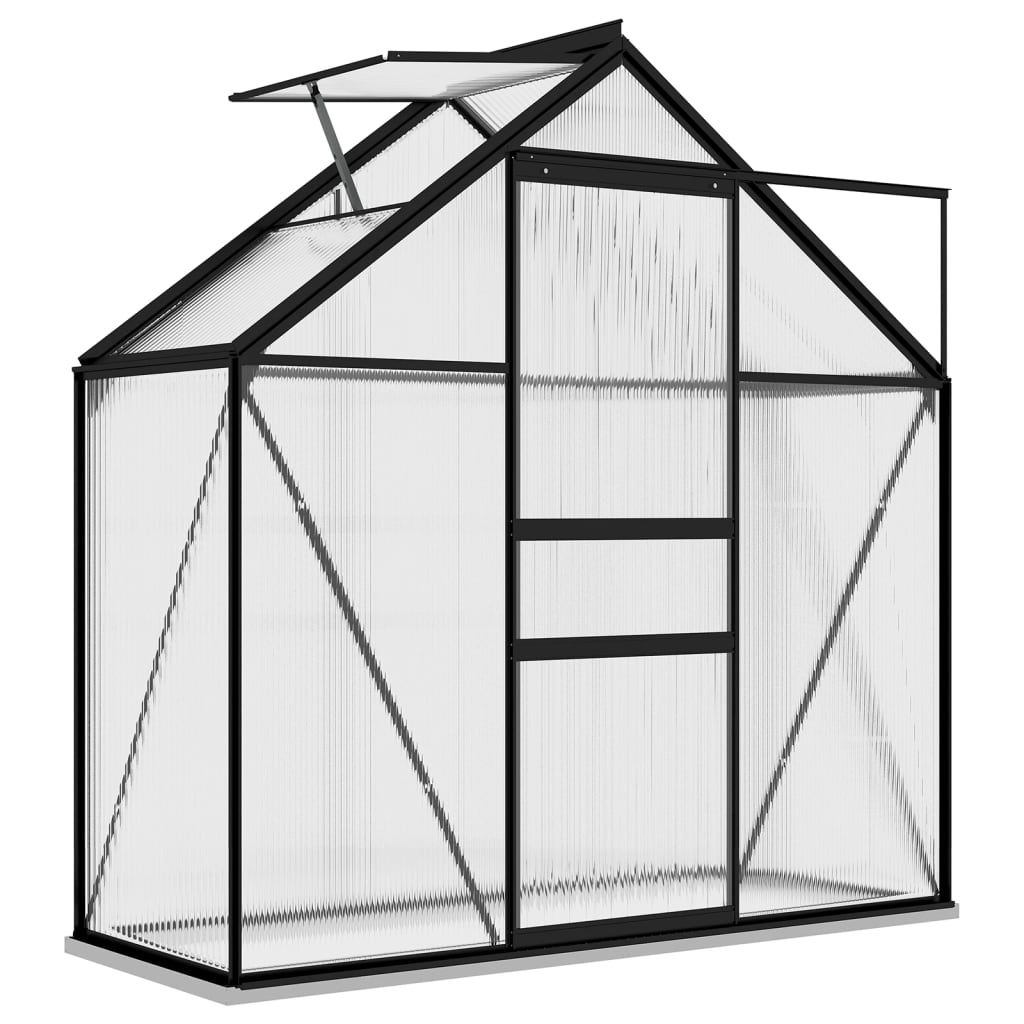 Vidaxl Tuinkas 1,33 m² Aluminium -Anthrazit -ausgelöst