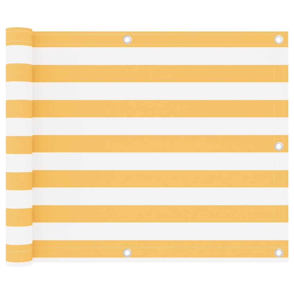 Vidaxx Balkonschirm 75x400 cm Oxford-Stoff weiß und gelb