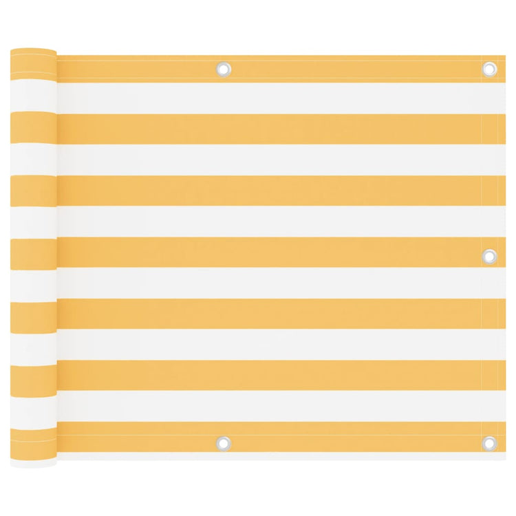 Vidaxx Balkonschirm 75x400 cm Oxford-Stoff weiß und gelb