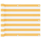 Vidaxx Balkonschirm 75x400 cm Oxford-Stoff weiß und gelb
