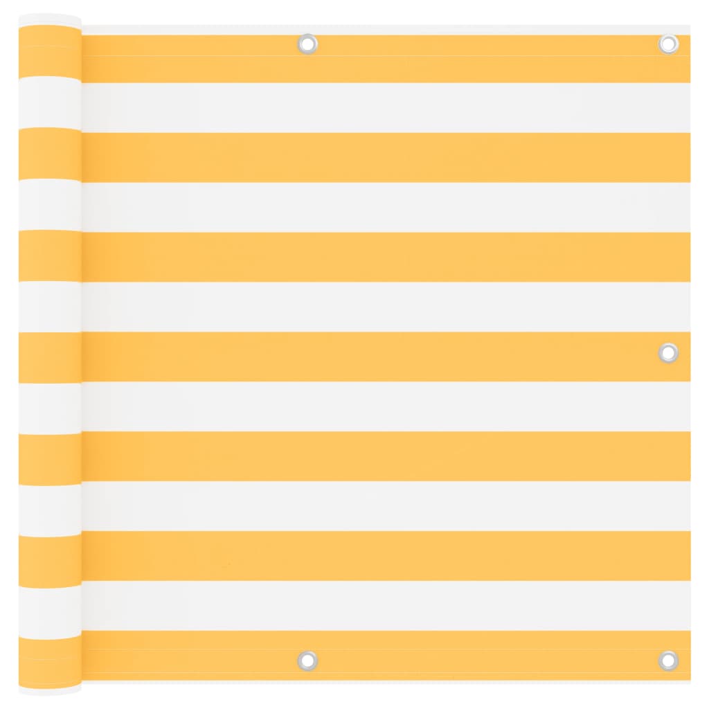 Vidaxx Balkonschirm 90x400 cm Oxford-Stoff weiß und gelb
