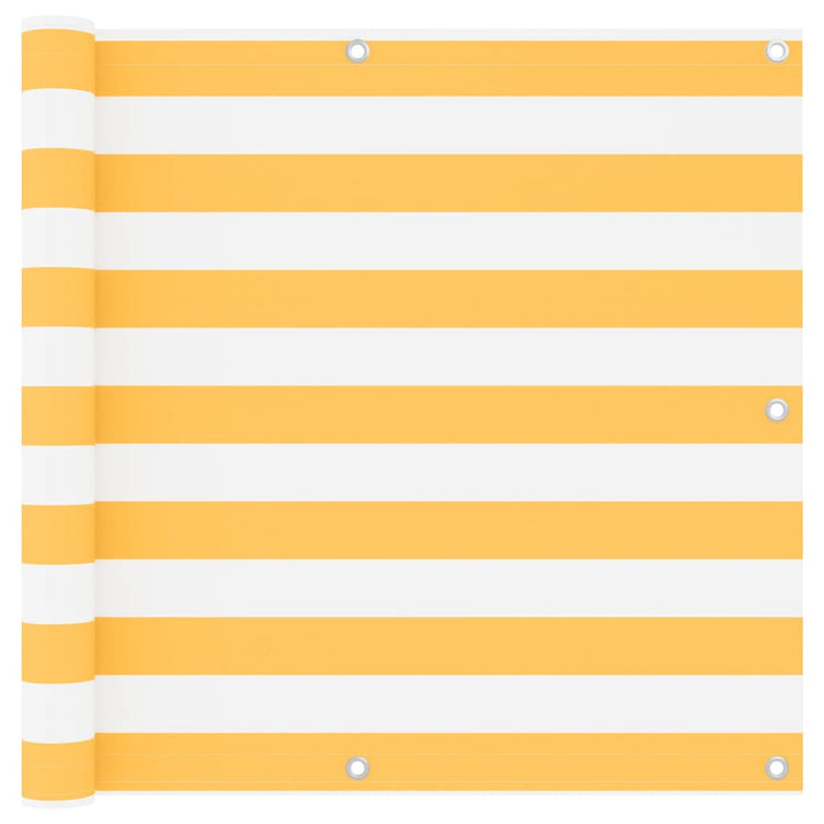Vidaxx Balkonschirm 90x400 cm Oxford-Stoff weiß und gelb