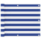 Vidaxl Balkon Bildschirm 75x400 cm Oxford Stoff weiß und blau