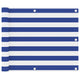 Vidaxl Balkon Bildschirm 75 x 500 cm Oxford Stoff weiß und blau