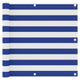 Vidaxl Balkon Bildschirm 90x300 cm Oxford Stoff weiß und blau