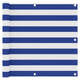 Vidaxl Balkon Bildschirm 90x400 cm Oxford Stoff weiß und blau