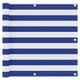 Vidaxl Balkon Bildschirm 90x600 cm Oxford Stoff weiß und blau