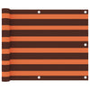 Vidaxl Balkon Bildschirm 75x300 cm Oxford Fabric Orange und Braun