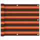 Vidaxl Balkon Bildschirm 75 x 400 cm Oxford Fabric Orange und Braun
