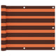 Vidaxl Balkon Bildschirm 75 x 500 cm Oxford Fabric Orange und Braun