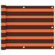Vidaxl Balkon Bildschirm 75x600 cm Oxford Fabric Orange und Braun