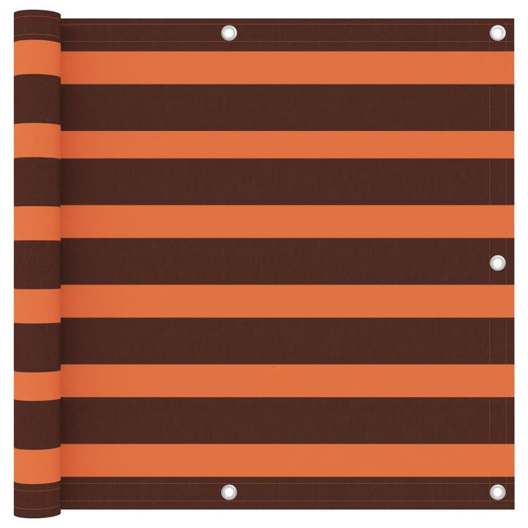 Vidaxl Balkon Bildschirm 90x300 cm Oxford Fabric Orange und Braun