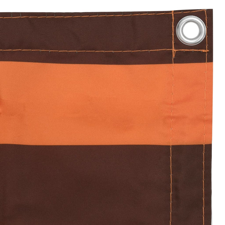Vidaxl Balkon Bildschirm 90x300 cm Oxford Fabric Orange und Braun