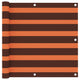 Vidaxl Balkon Bildschirm 90x400 cm Oxford Fabric Orange und Braun