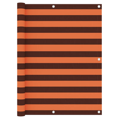 Vidaxl Balkon Bildschirm 120x300 cm Oxford Fabric Orange und Braun