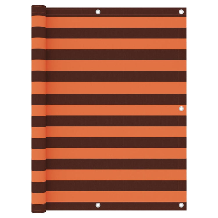 Vidaxl Balkon Bildschirm 120 x 400 cm Oxford Fabric Orange und Braun