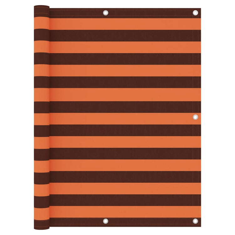 Vidaxl Balkon Bildschirm 125x500 cm Oxford Fabric Orange und Braun