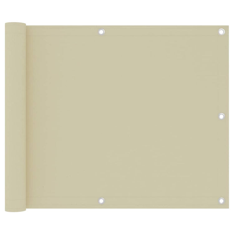 Vidaxl Balkon Bildschirm 75x300 cm Oxford Fabric Crème