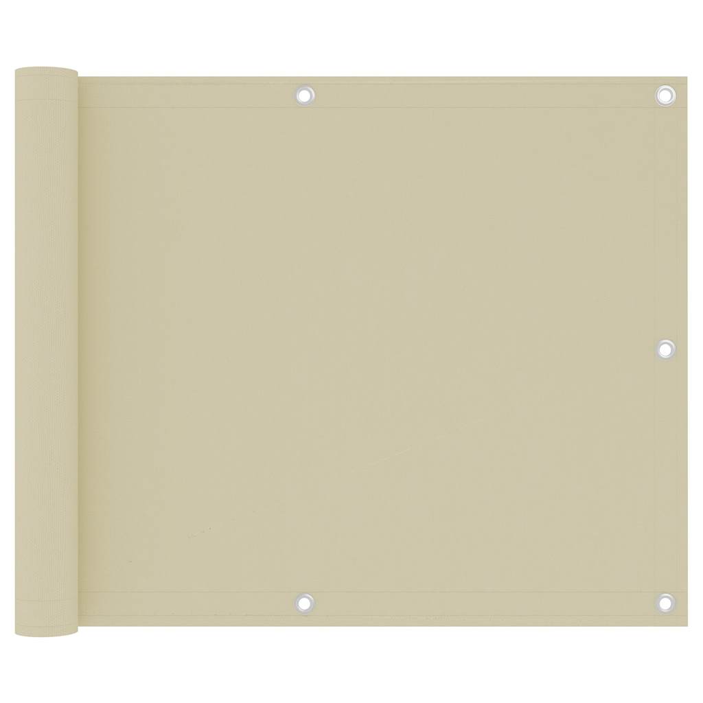 Vidaxl Balkon Bildschirm 75x500 cm Oxford Stoffcrème