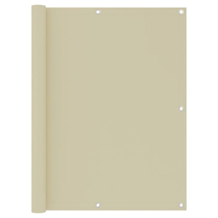 Vidaxl Balkon Bildschirm 120x600 cm Oxford Fabric Crème