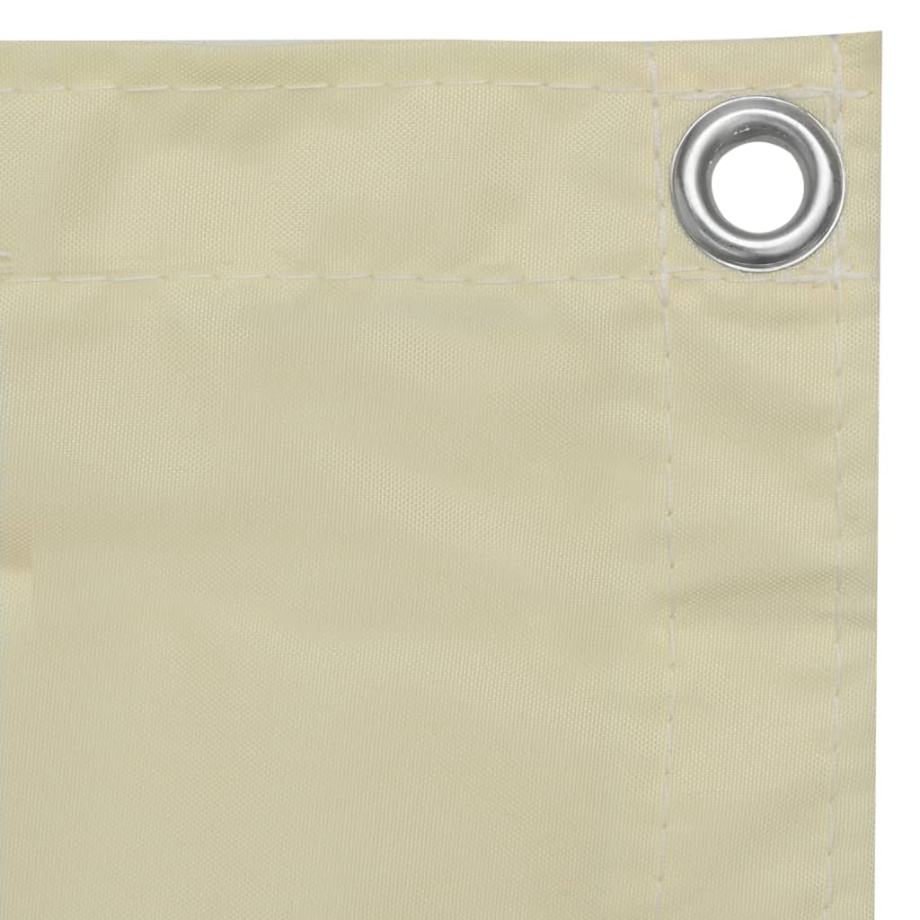 Vidaxl Balkon Bildschirm 120x600 cm Oxford Fabric Crème