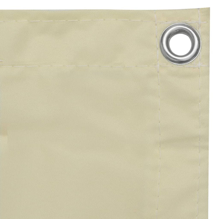 Vidaxl Balkon Bildschirm 120x600 cm Oxford Fabric Crème