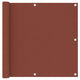 Vidaxl Balkon Bildschirm 90 x 500 cm Oxford Fabric Terrakotta