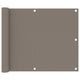 Vidaxl Balkon Bildschirm 75x300 cm Oxford Stofftaupe