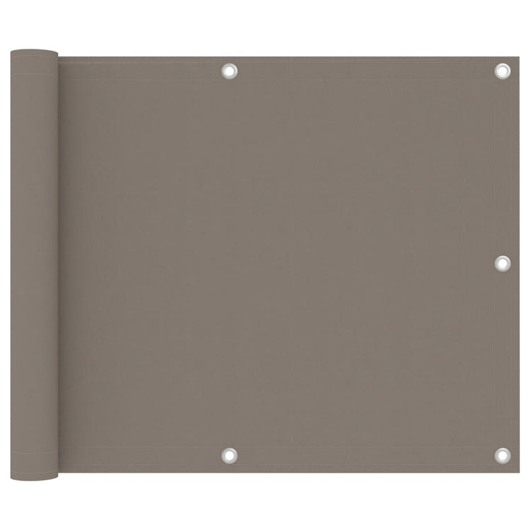 Vidaxl Balkon Bildschirm 75x500 cm Oxford Stofftaupe