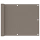 Vidaxl Balkon Bildschirm 75x500 cm Oxford Stofftaupe