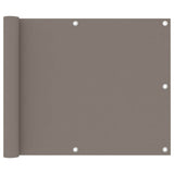 Vidaxl Balkon Bildschirm 75x600 cm Oxford Stofftaupe - afbeelding 1