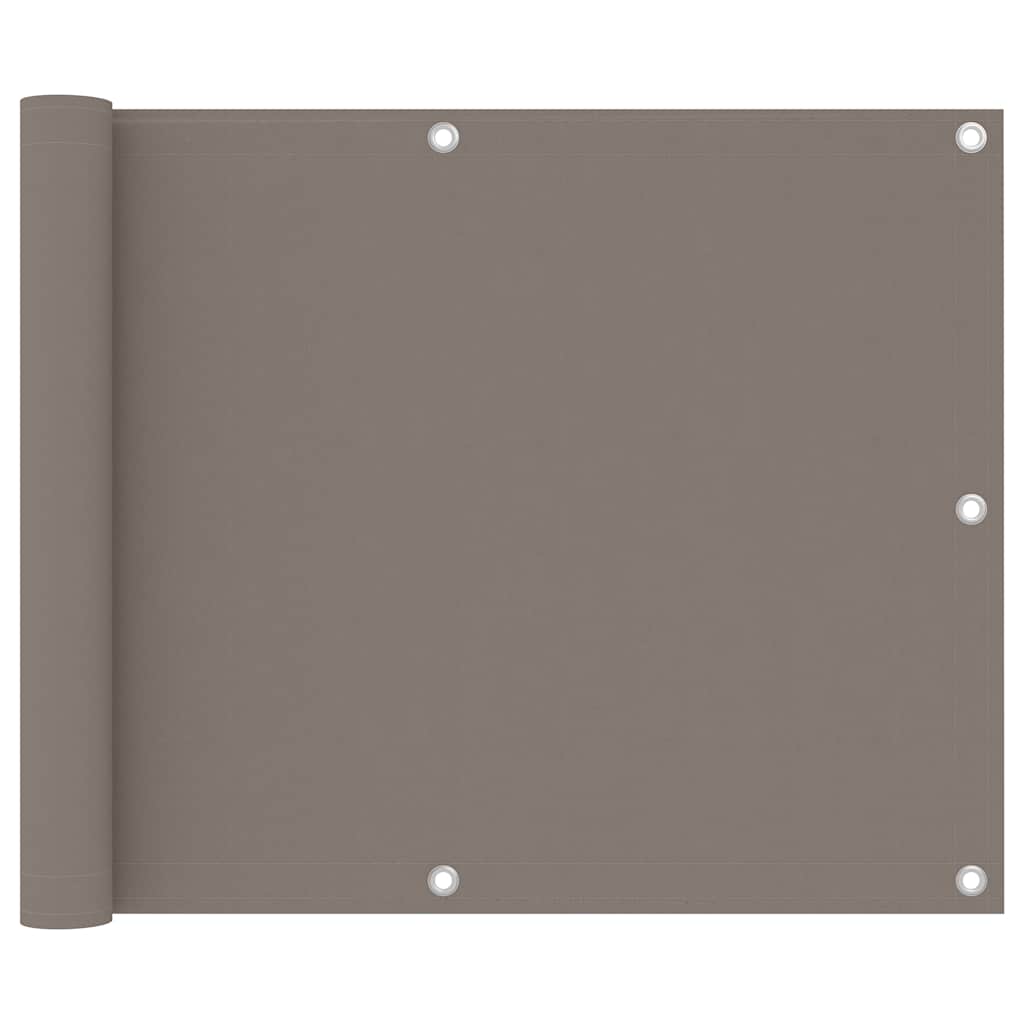 Vidaxl Balkon Bildschirm 75x600 cm Oxford Stofftaupe