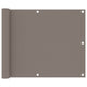 Vidaxl Balkon Bildschirm 75x600 cm Oxford Stofftaupe