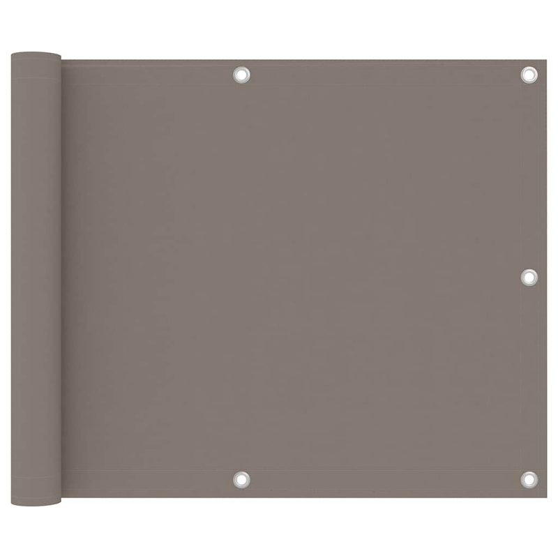 Vidaxl Balkon Bildschirm 75x600 cm Oxford Stofftaupe
