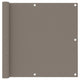 Vidaxl Balkon Bildschirm 90 x 500 cm Oxford Stofftaupe