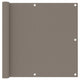 Vidaxl Balkon Bildschirm 90x600 cm Oxford Stofftaupe