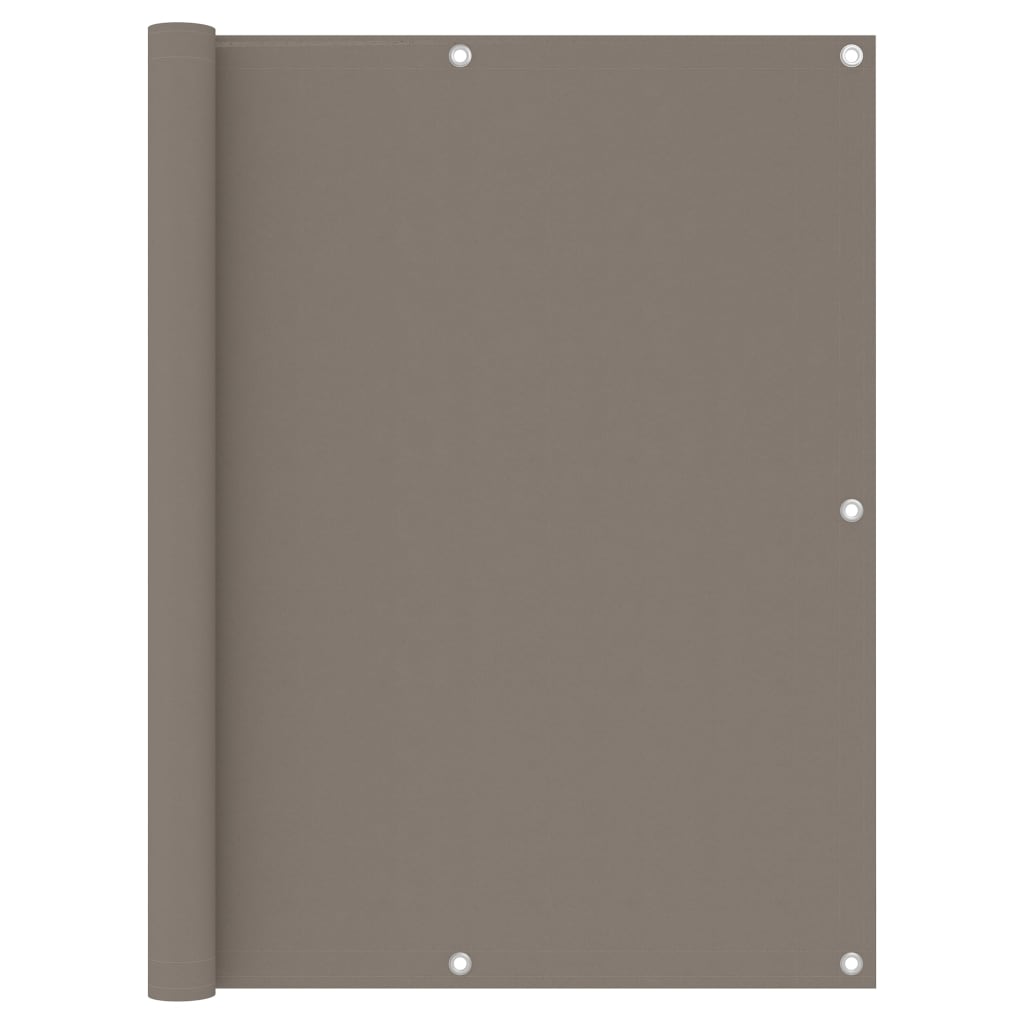Vidaxl Balkon Bildschirm 120 x 500 cm Oxford Stofftaupe