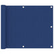 Vidaxl Balkon Bildschirm 75x300 cm Oxford Stoff blau