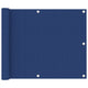 Vidaxl Balkon Bildschirm 75x600 cm Oxford Stoff blau