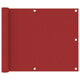 Vidaxl Balkon Bildschirm 75x300 cm Oxford Stoff rot
