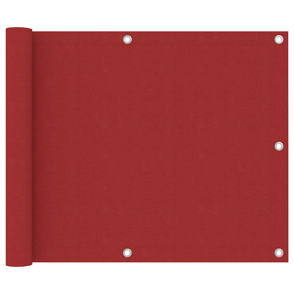 Vidaxl Balkon Bildschirm 75x400 cm Oxford Stoff rot