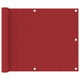 Vidaxl Balkon Bildschirm 75x500 cm Oxford Stoff rot