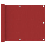 Vidaxl Balkon Bildschirm 75x500 cm Oxford Stoff rot - afbeelding 1