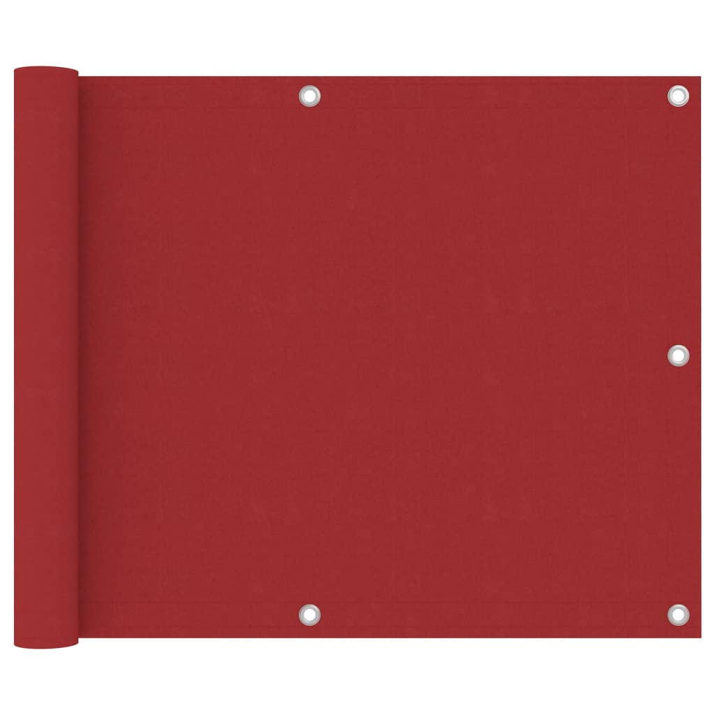 Vidaxl Balkon Bildschirm 75x600 cm Oxford Stoff rot
